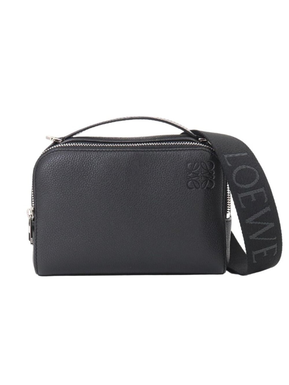 Loewe Crossbody Camera Bag Mini 2-Way Leather Black
